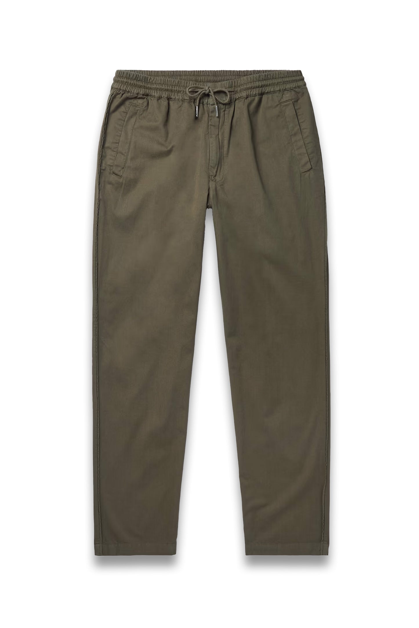 Tapered Cotton-Twill Drawstring Trousers