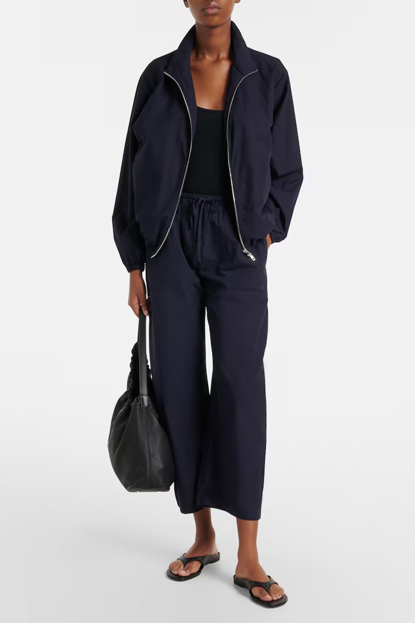 Kyoto cotton wide-leg pants