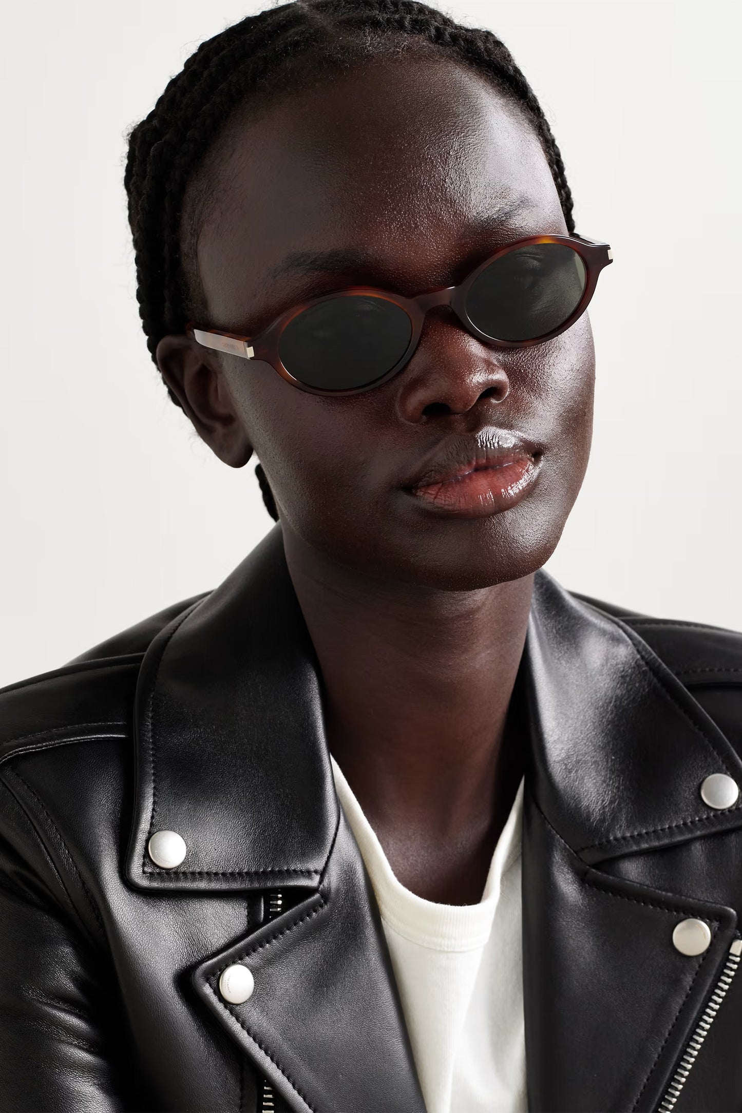 Jeanne oval-frame tortoiseshell acetate sunglasses