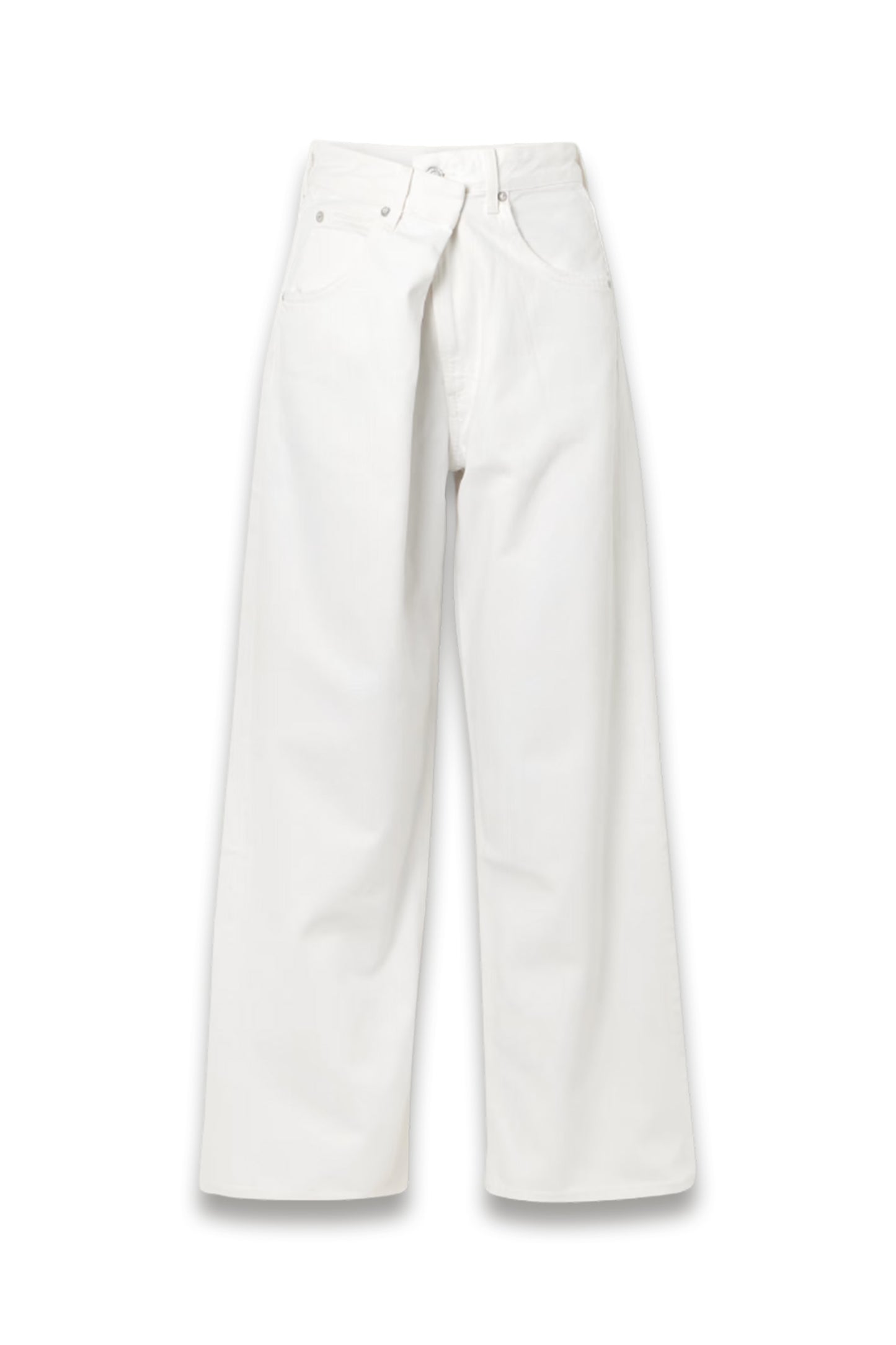 Vana draped low-rise wide jeans