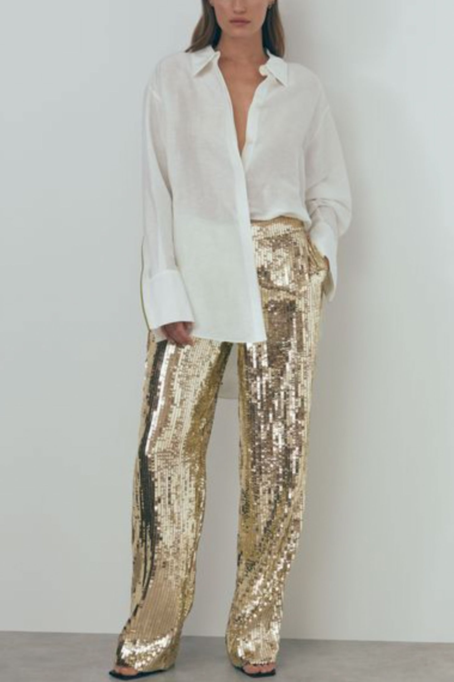 Atelier Sequin Wide Leg Trousers