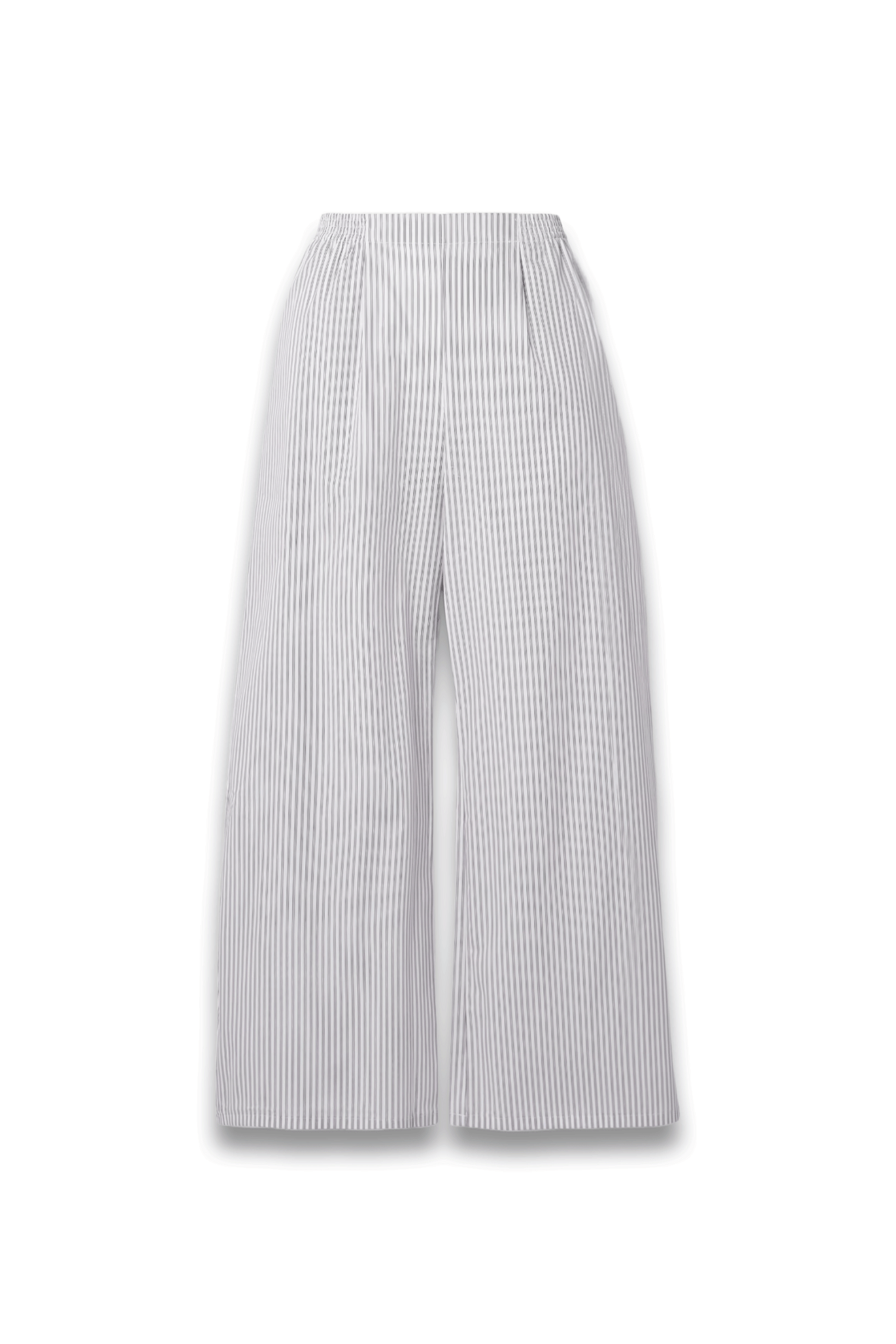 Yoshi Pinstriped Cotton-Blend Poplin Wide-Leg Pants
