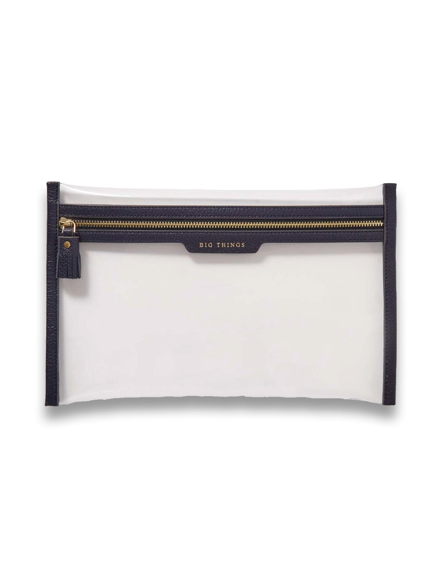 Loose Pocket Big Things leather-trimmed TPU clutch