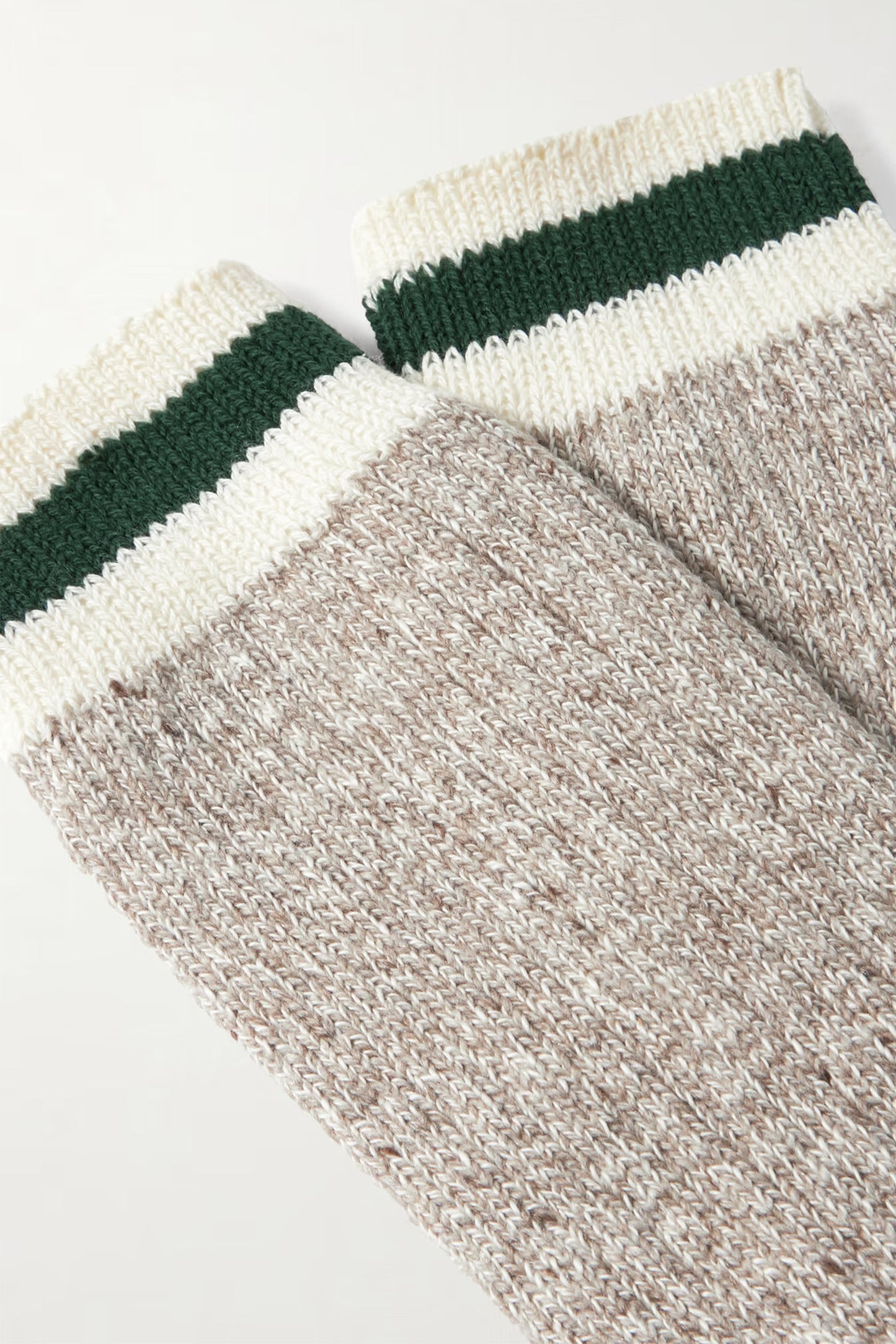 Rag Two-Pack Striped Ribbed-Knit Socks