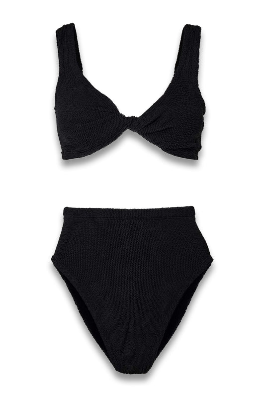 Jamie Twist-front Seersucker Bikini