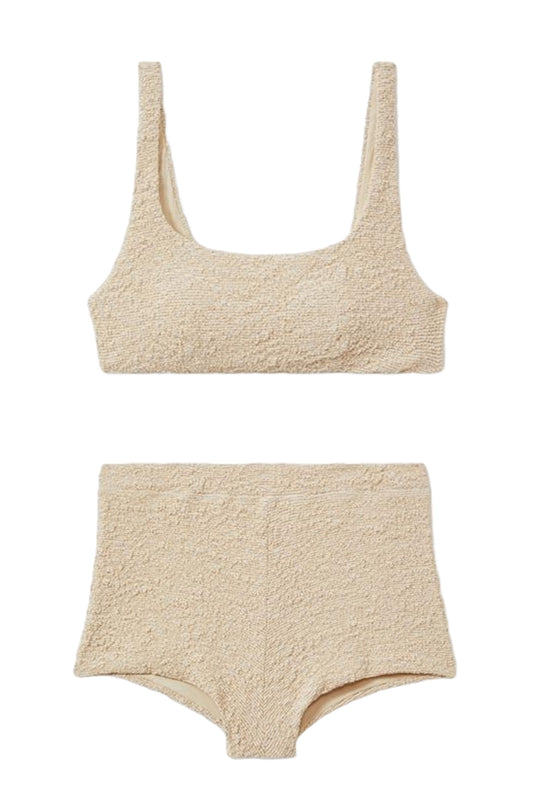 The Upside Textured Metallic Bikini Set