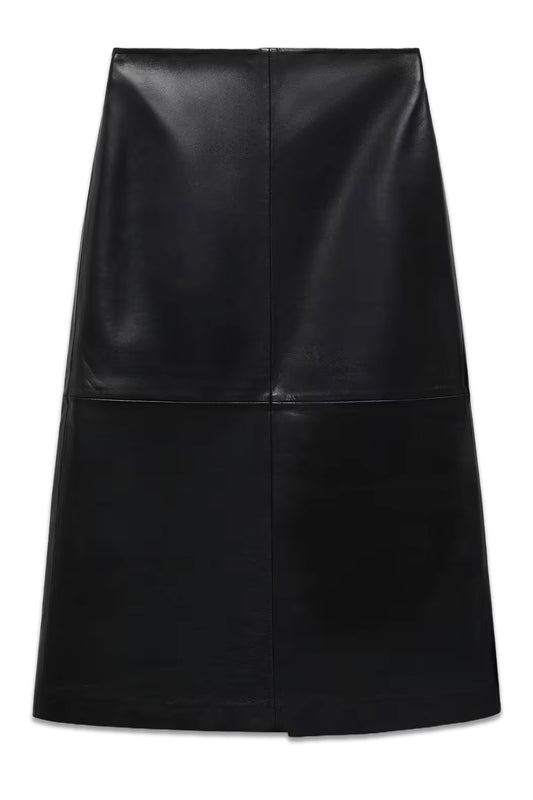 Leather Midi Skirt
