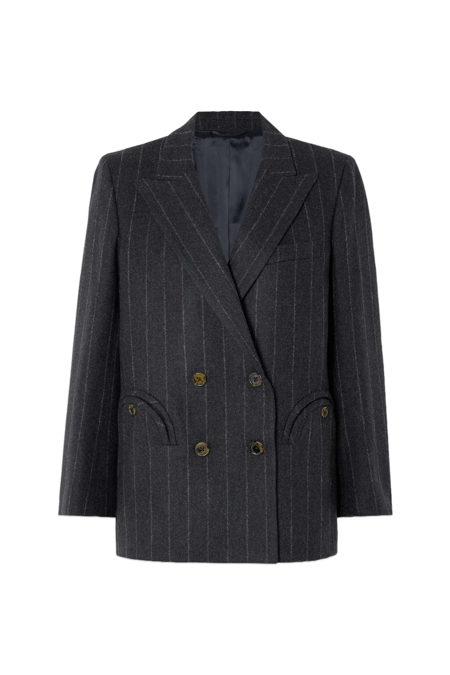 Everynight Double-Breasted Pinstriped Wool and Cashmere-Blend Blazer