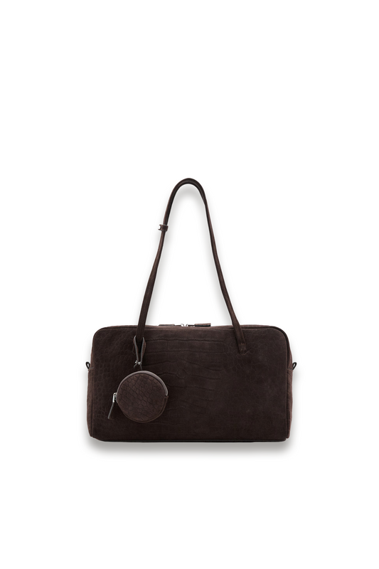 Medium Suede Bowling Bag