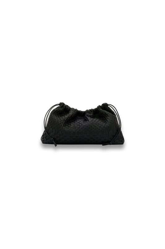 Large Woven Leather Pouch