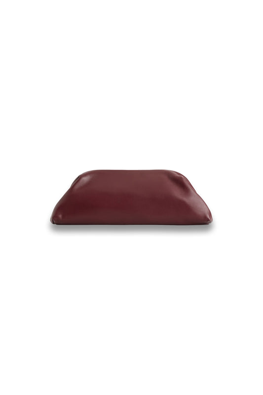 Ingot Clutch Bag in Wine Red