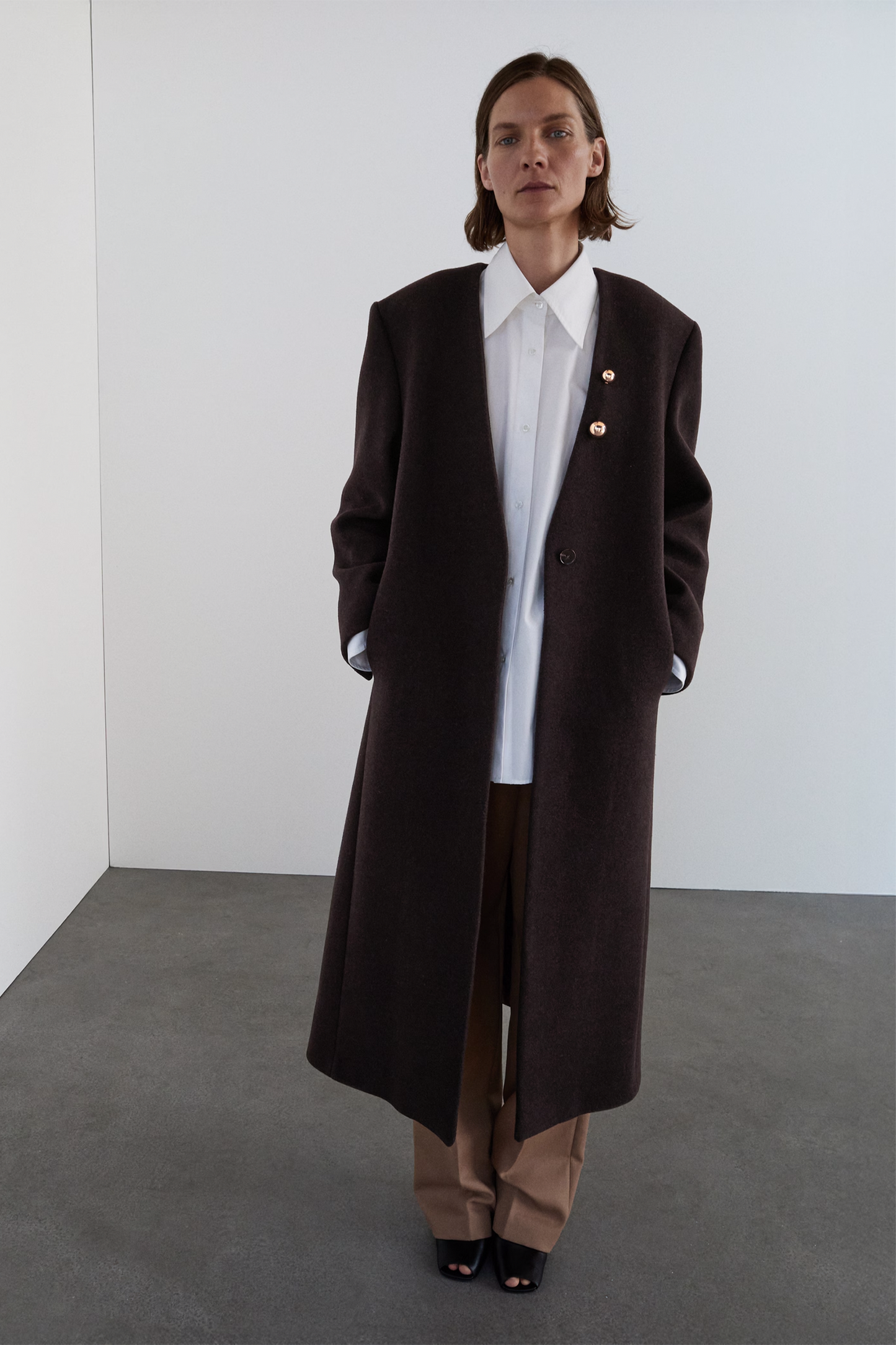 Brown Long Wool Coat
