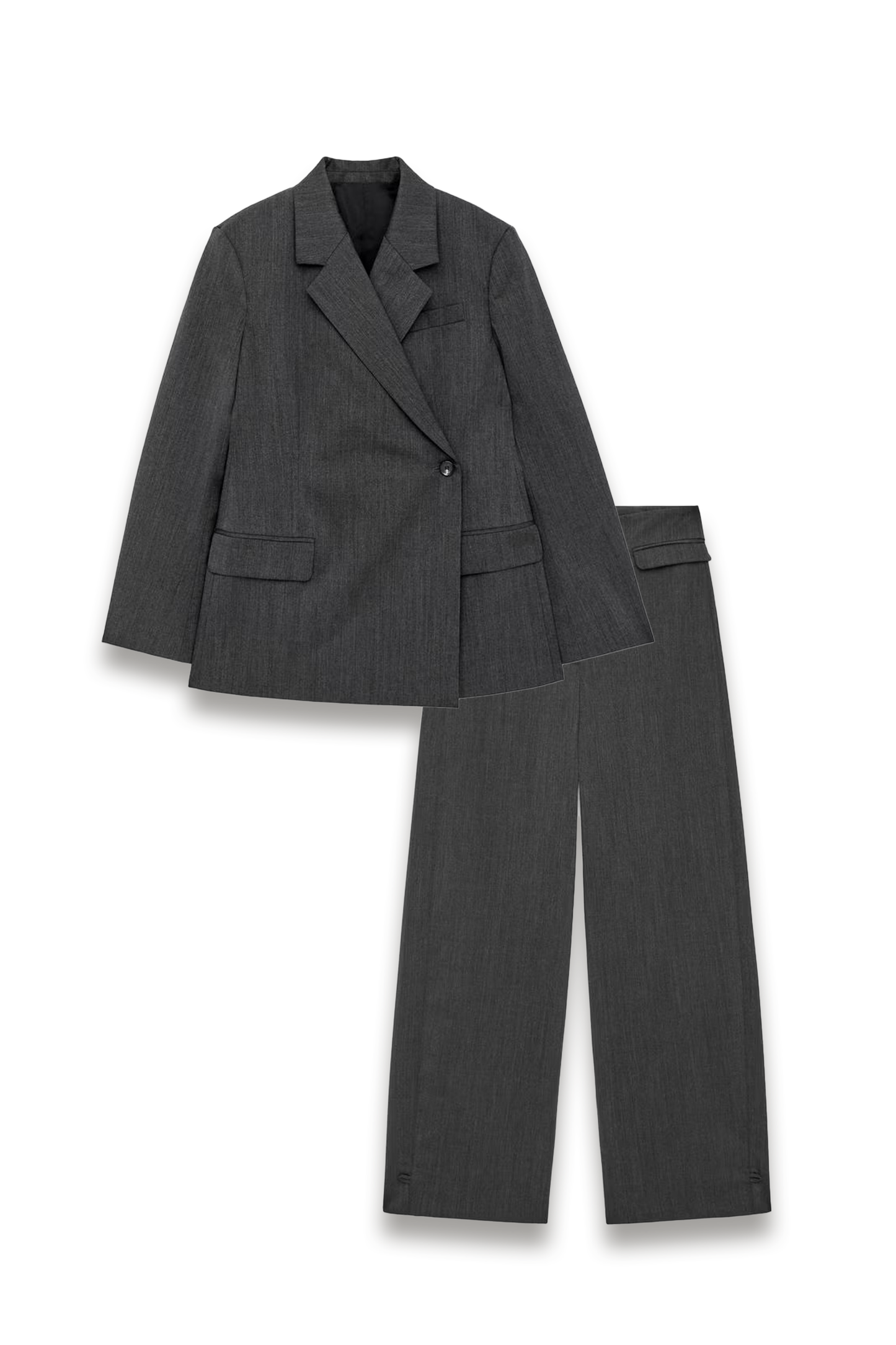 Wool-blend Wrap Blazer and Trousers