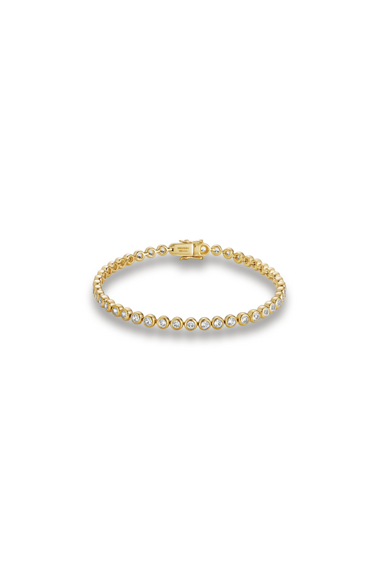 Zadie Bezel Lab Grown Sapphire Tennis Bracelet