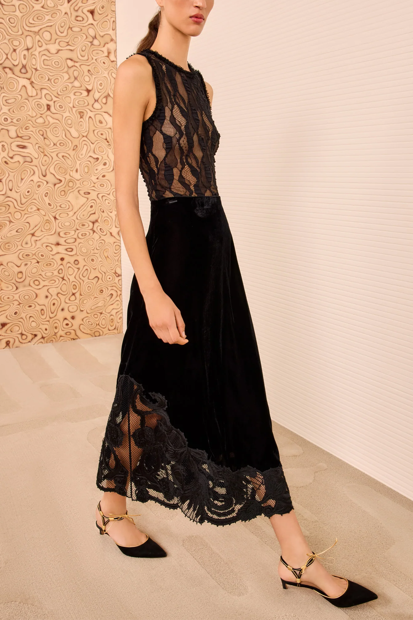 Alita Embroidered Midi Skirt