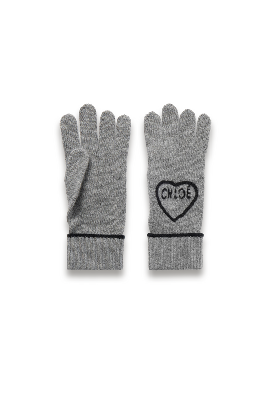 Embroidered Wool and Cashmere-blend Gloves