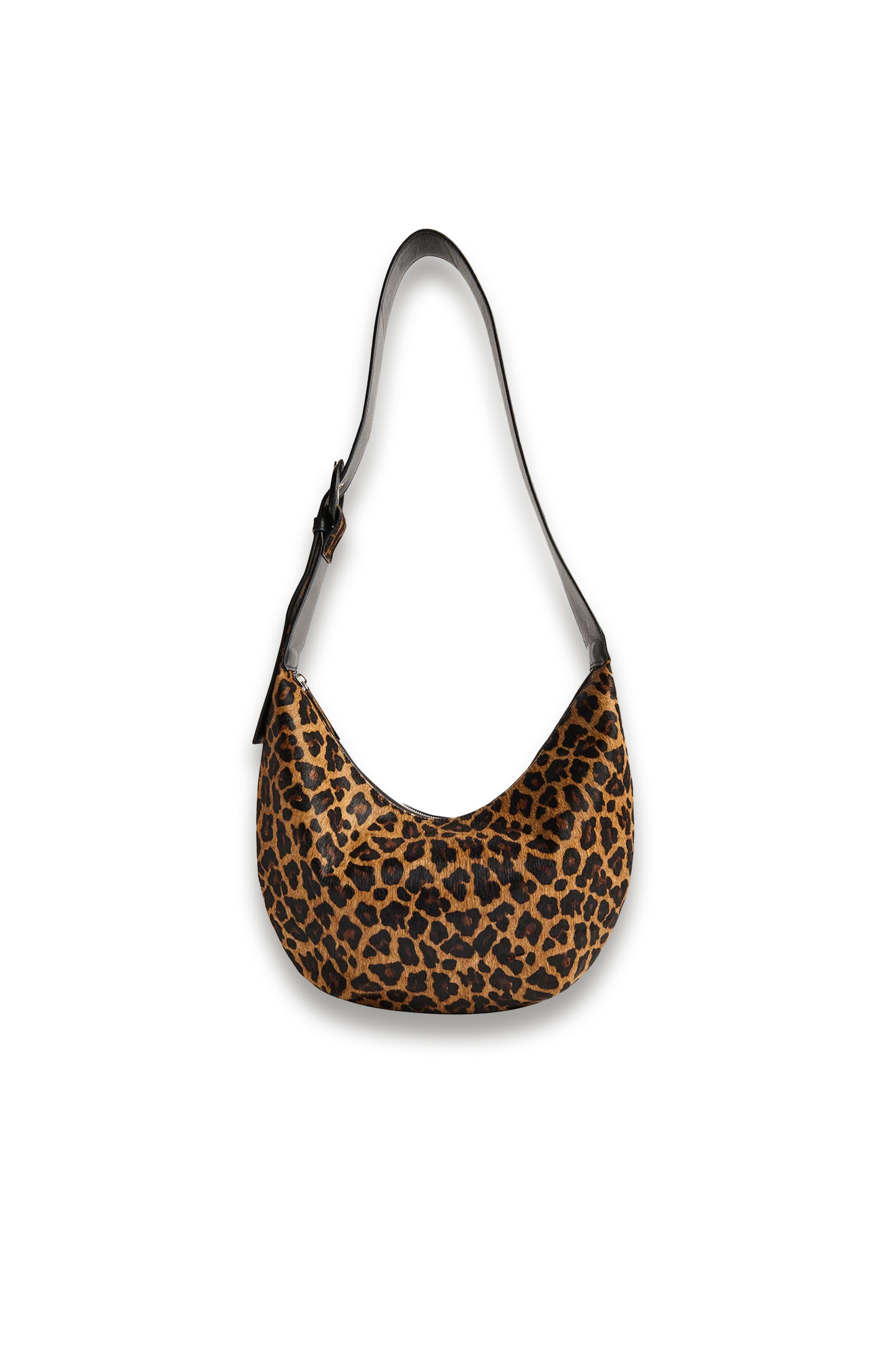 Leopard-print Sia Curved Crossbody Bag