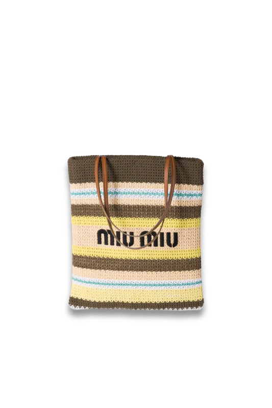 Raffia-effect Woven Tote Bag