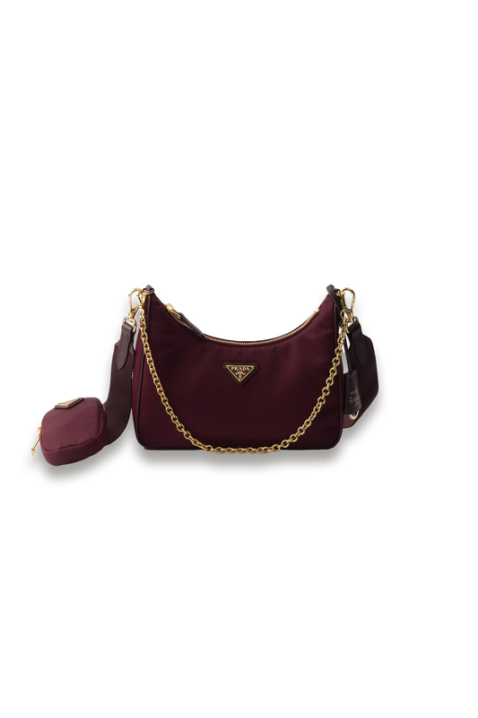 Prada Re-Edition 2005 Re-Nylon bag in Burgundy