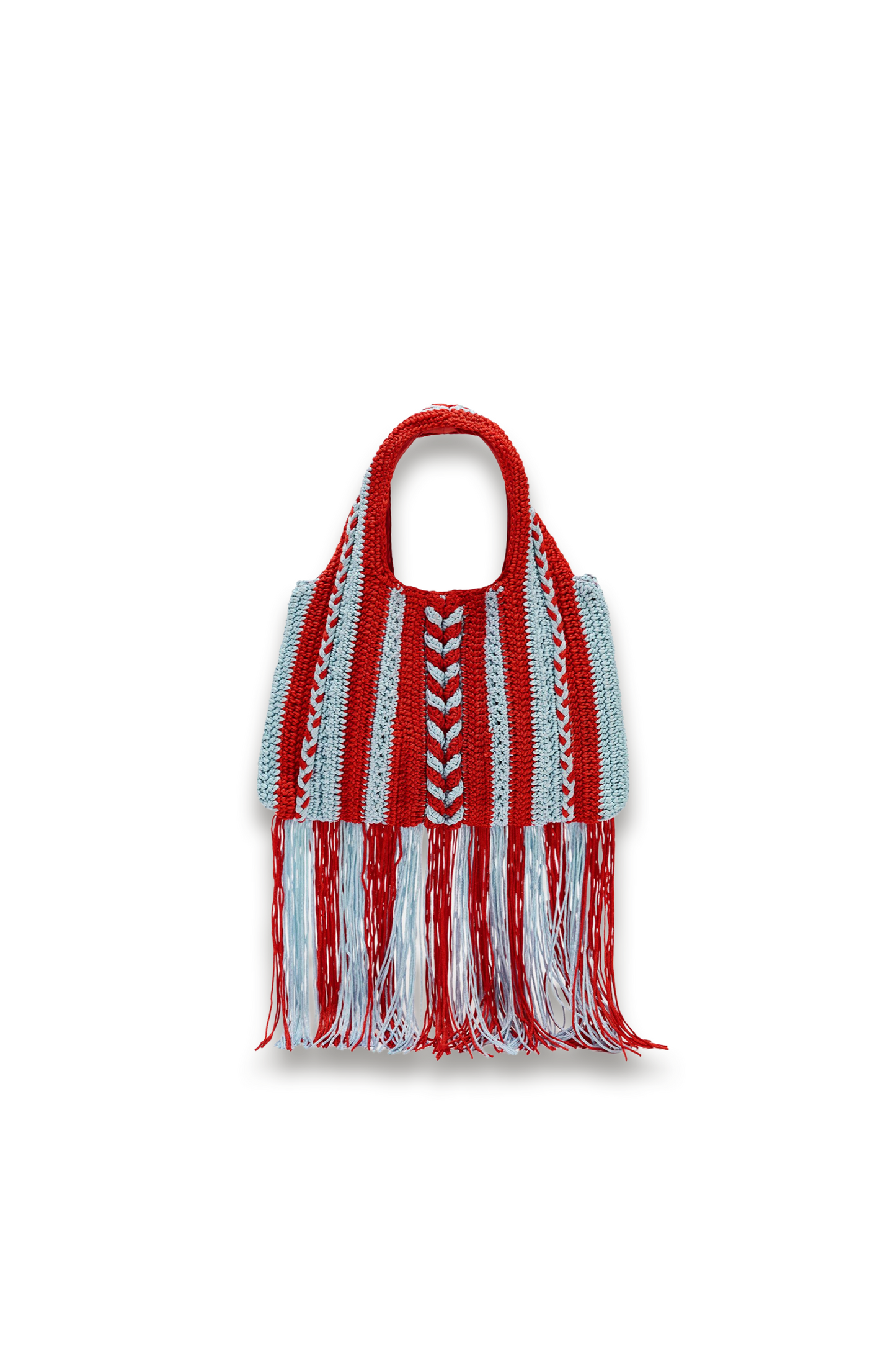 Printed Crochet Handbag