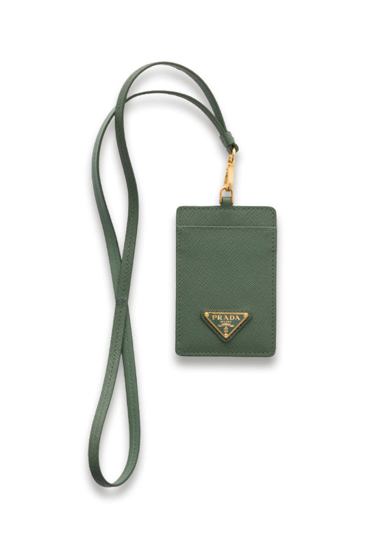 Saffiano Leather Badge Holder