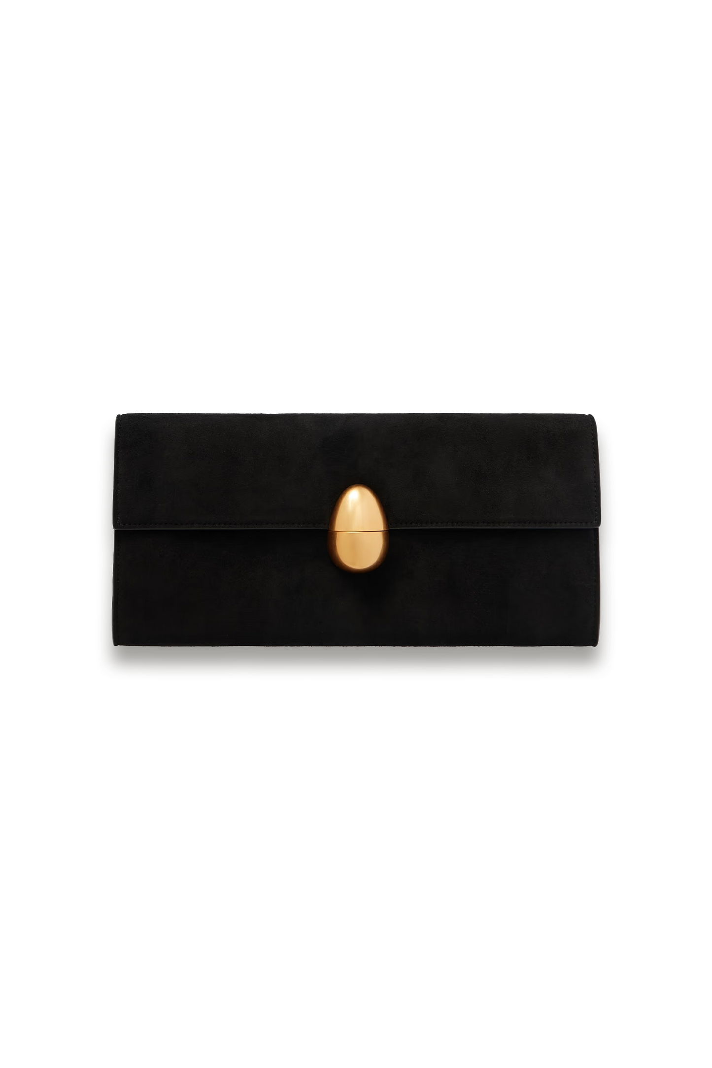 Phoenix Suede Clutch in Black
