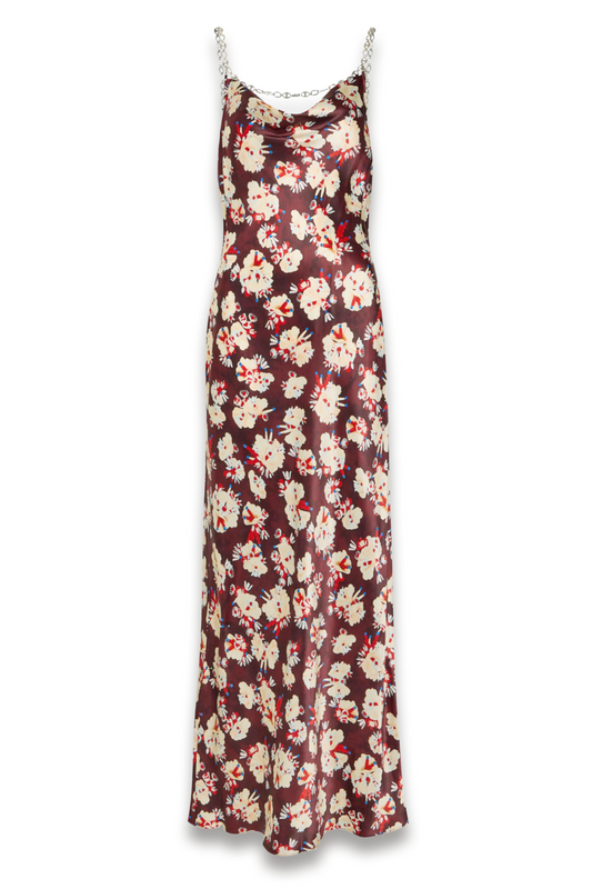 Floral-print Silk Maxi Dress