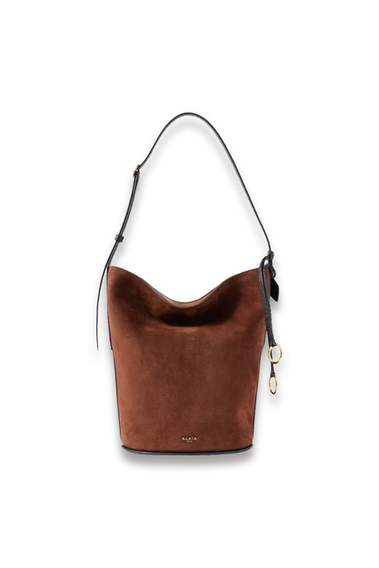 Leather-trimmed Suede Tote