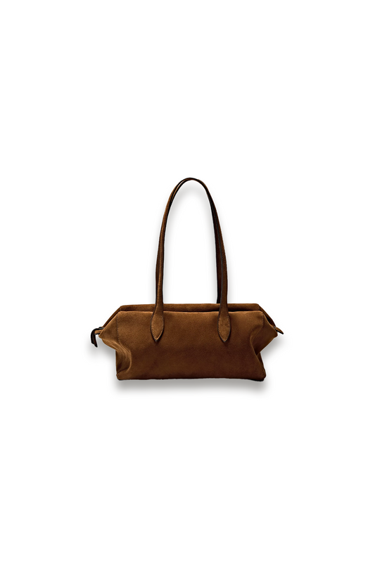 Split Suede Leather West Satchel Bag