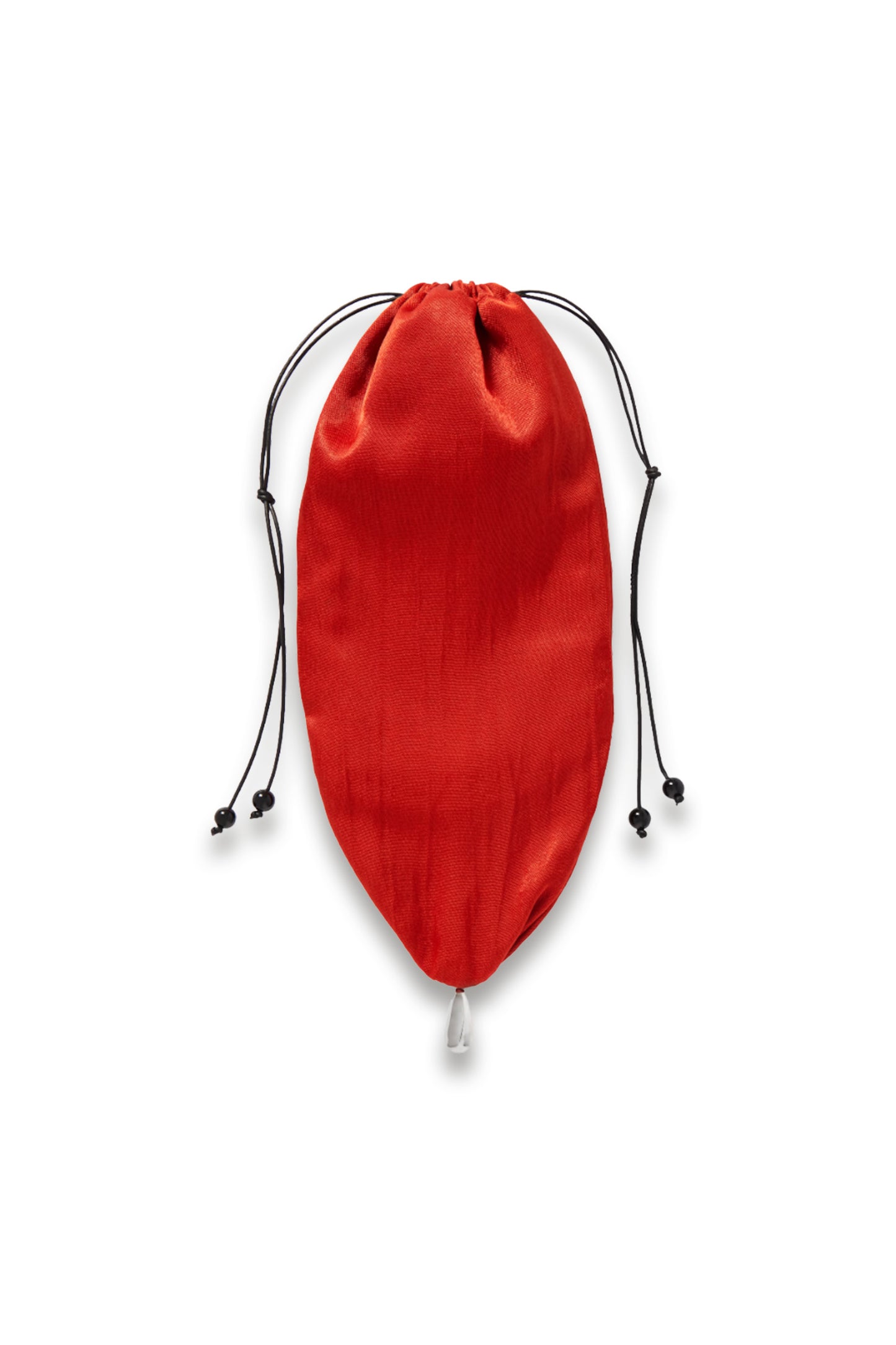 Teardrop Embellished Satin Drawstring Pouch