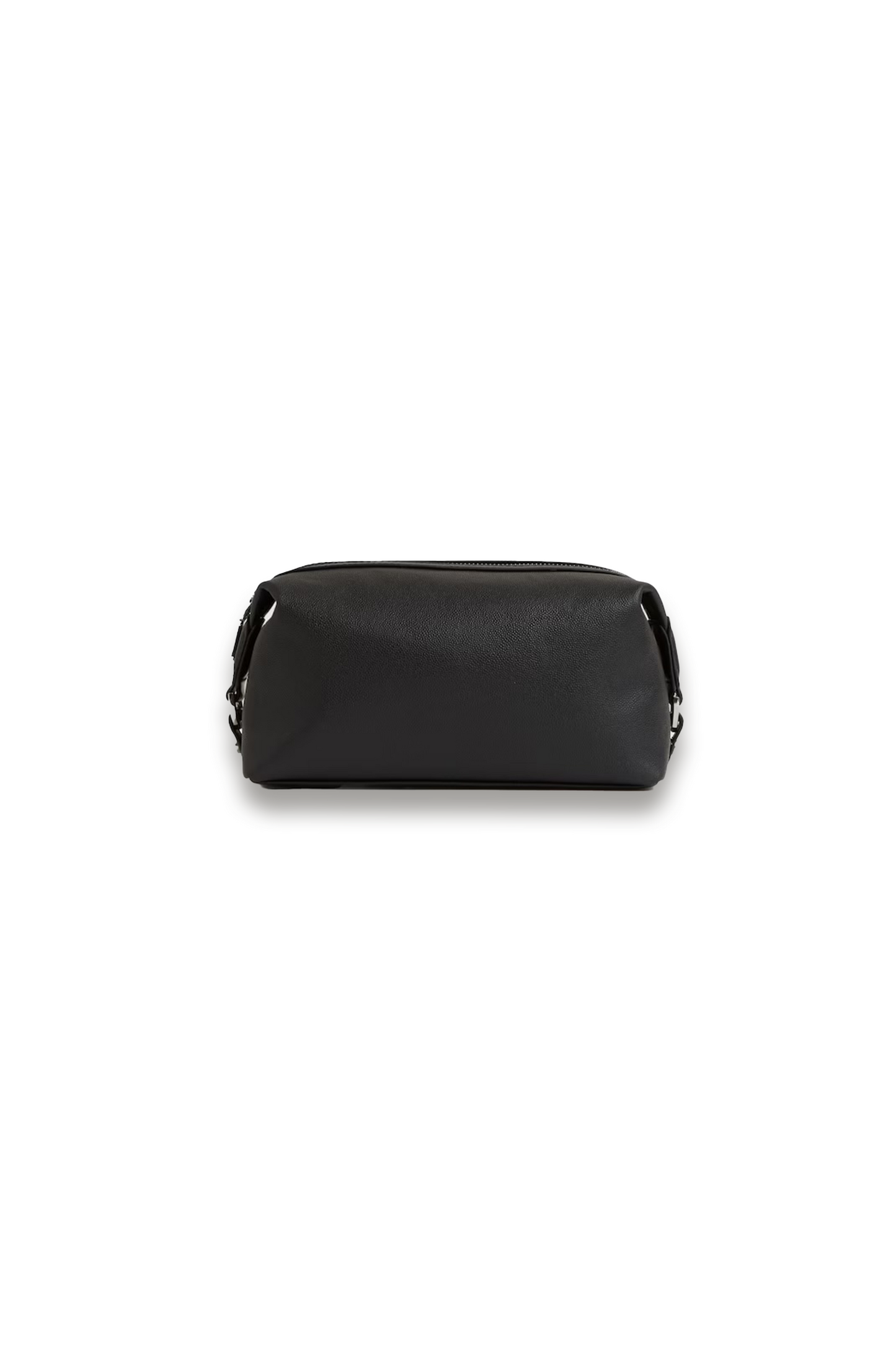 Cillian Micro-Grain Leather Washbag in Black