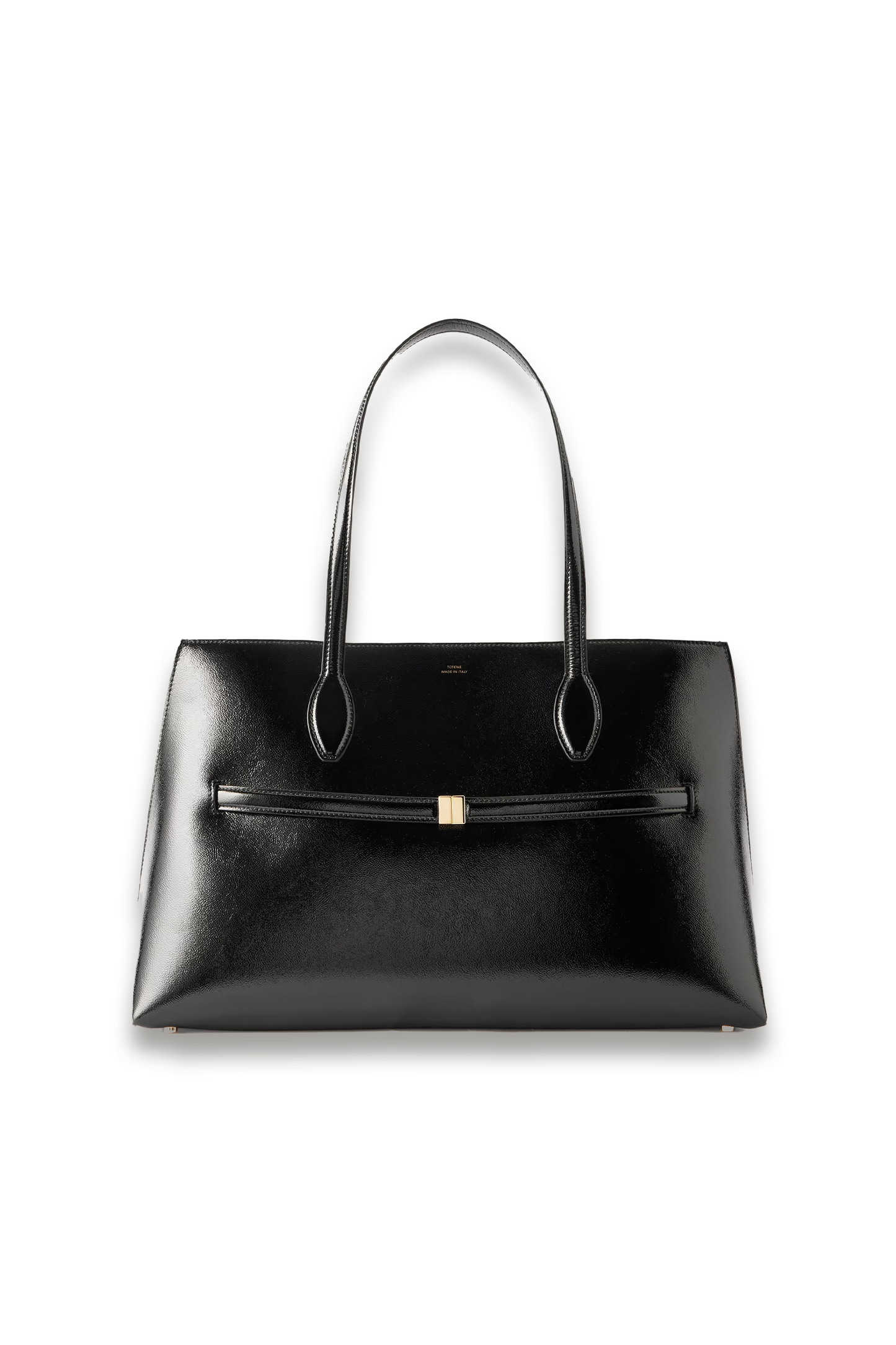 Naplack Crinkled Patent-leather Tote Bag