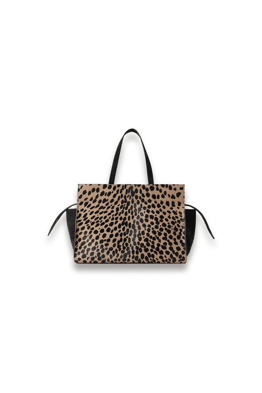 Crosby Leather-trimmed Leopard-print Calf Hair Tote