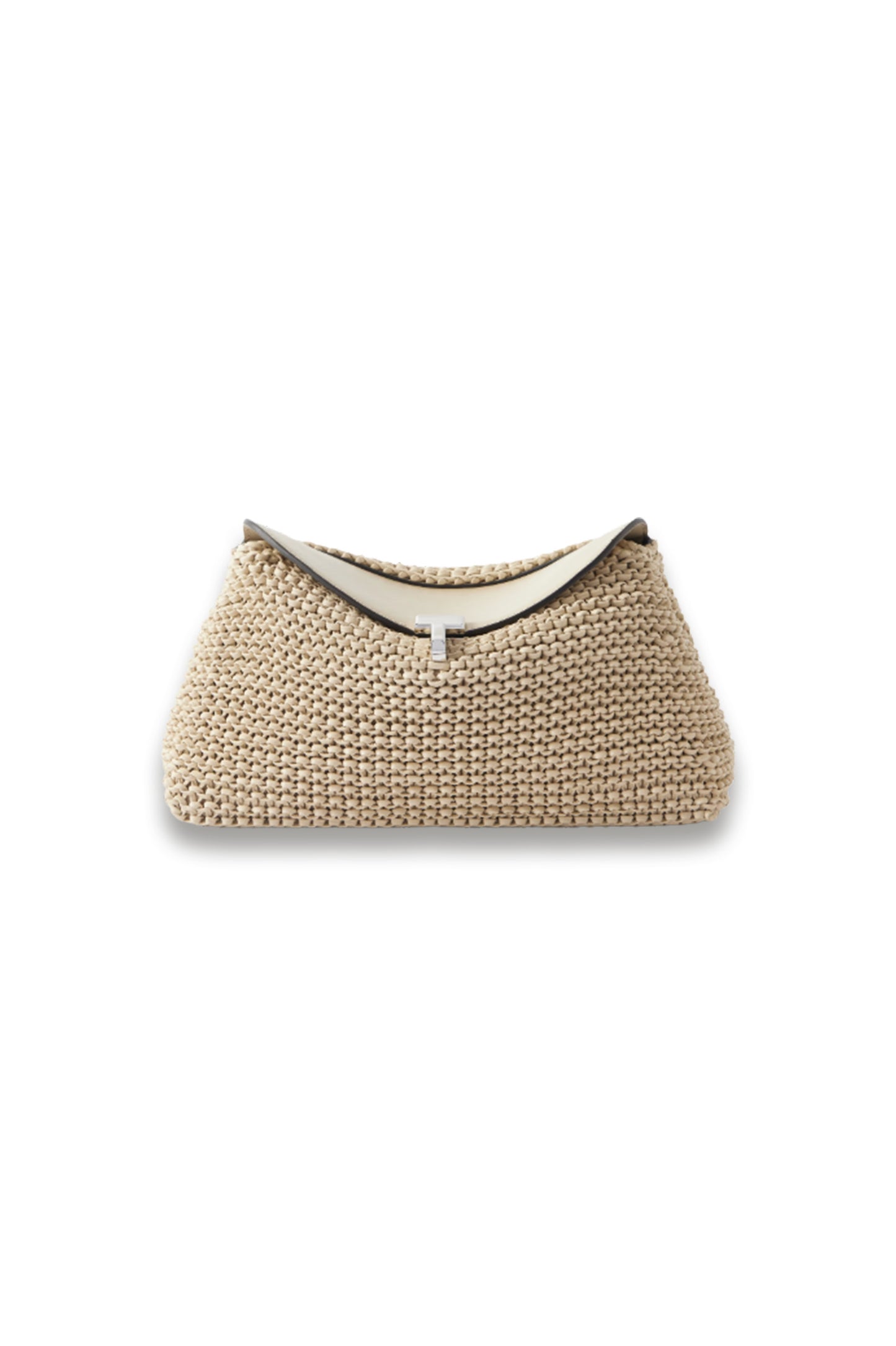 T-lock Woven Leather Clutch