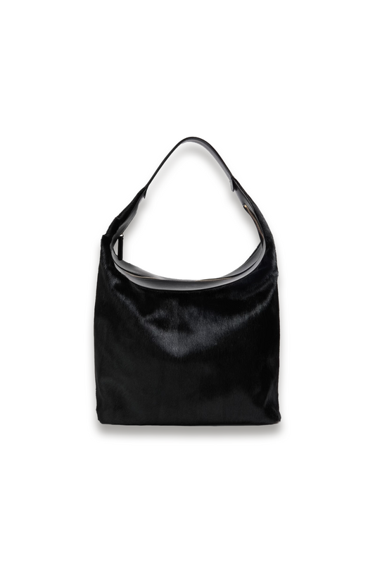 Mencia Calf-hair and Leather Shoulder Bag