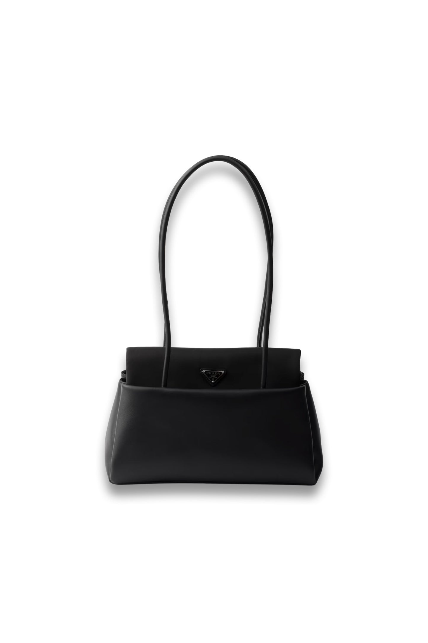 Passage Medium Leather Bag with Re-nylon Flap