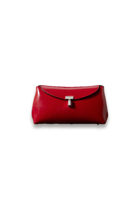 T-Lock Mini Patent-leather Clutch