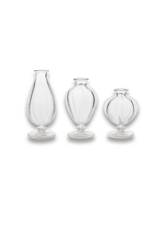 Violet Bud Vase Trio