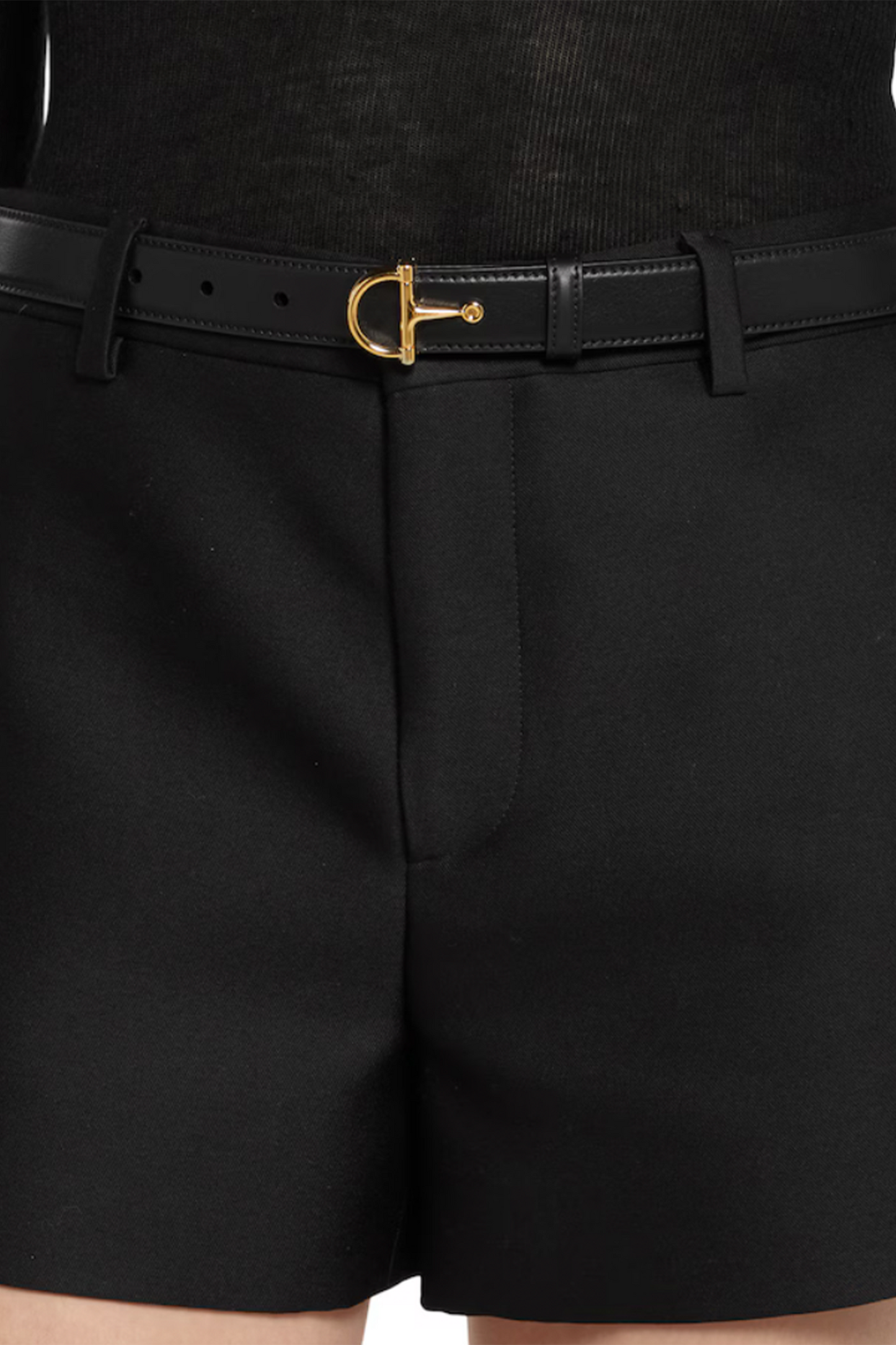 Thin Belt with Half-Horsebit Buckle