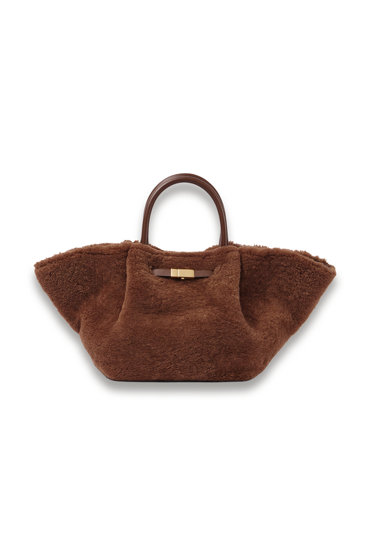 New York Midi Shearling Tote Bag