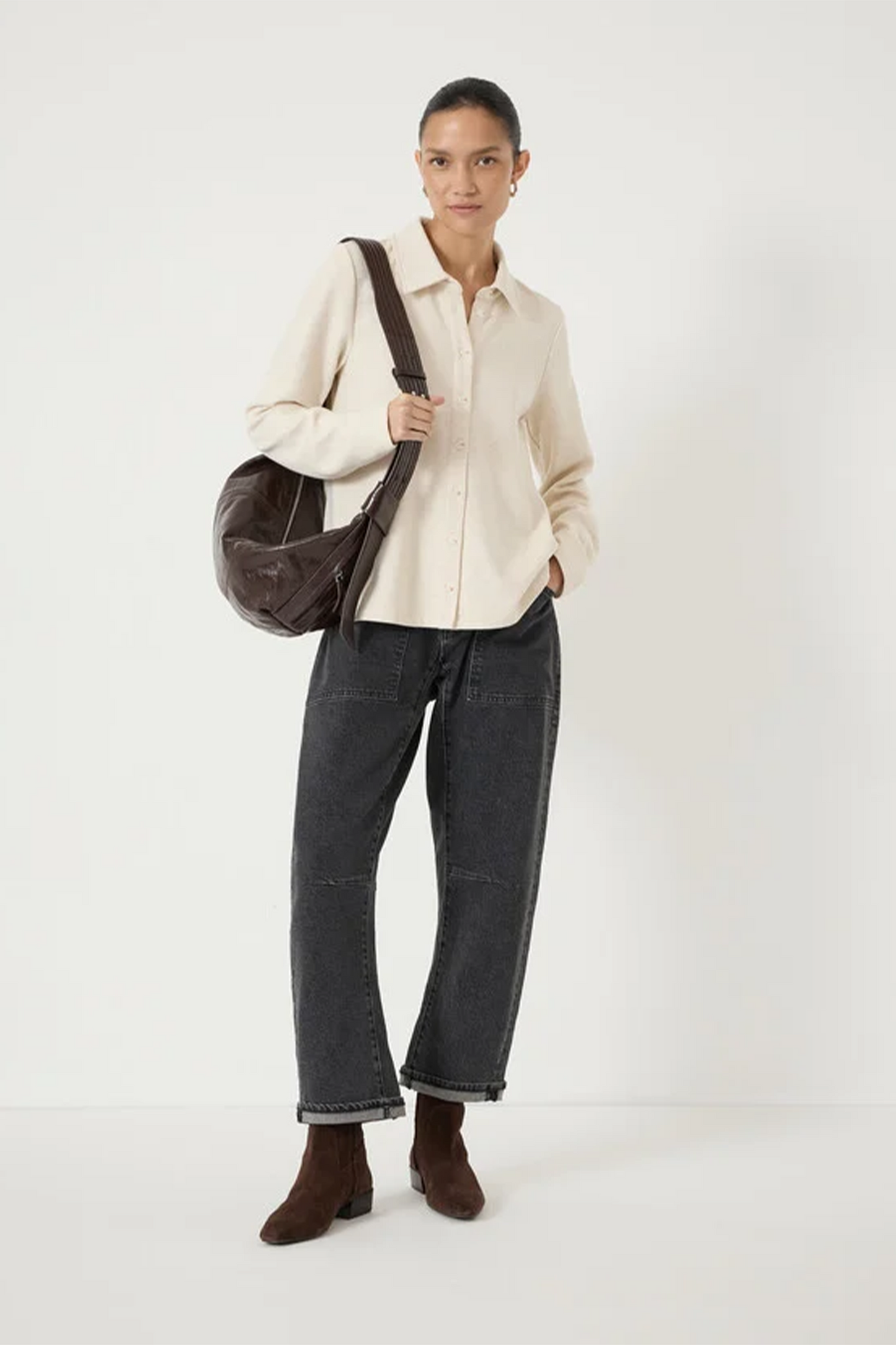 Noa Button A-line Polo Top