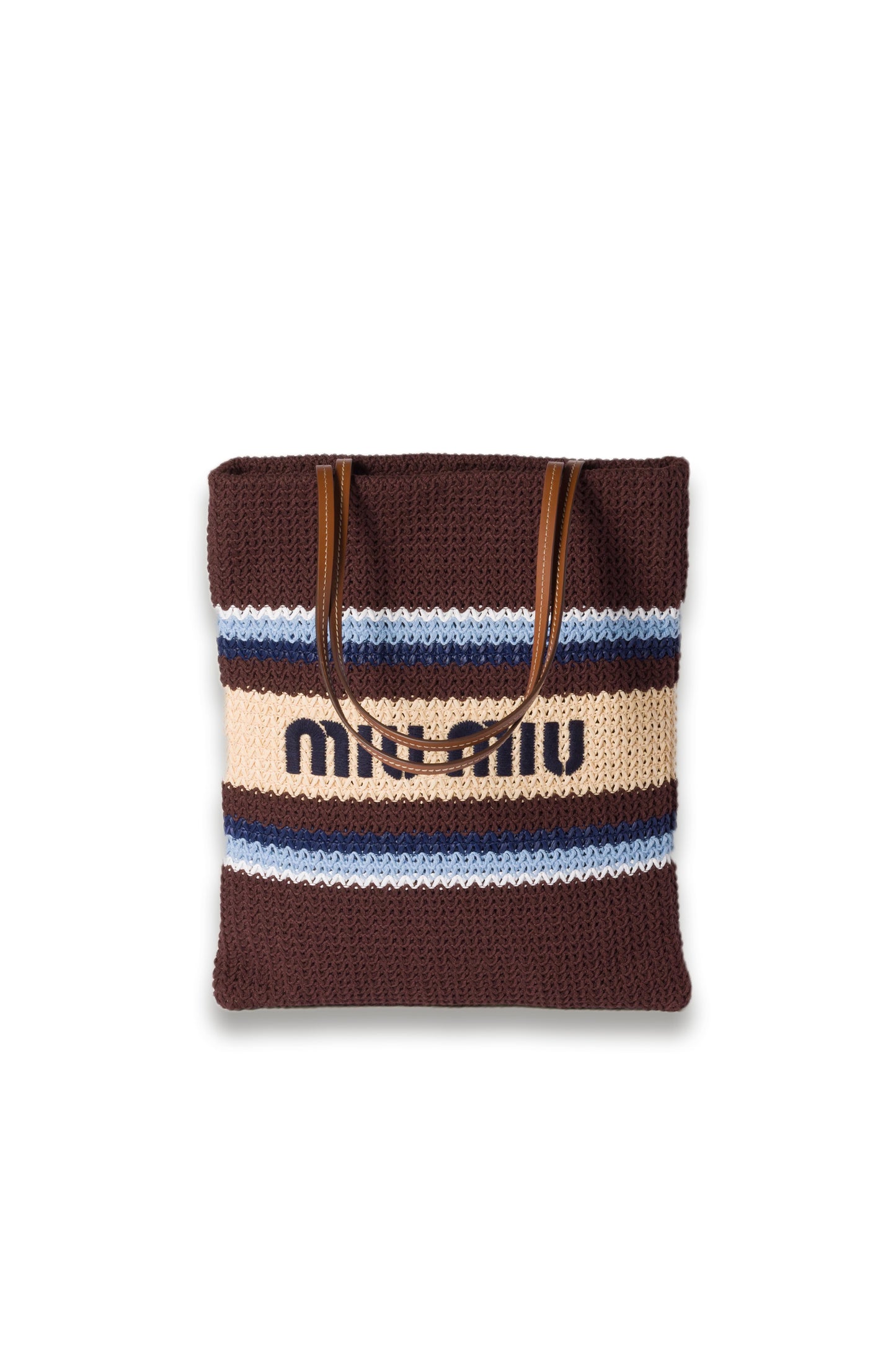 Raffia-effect woven tote bag