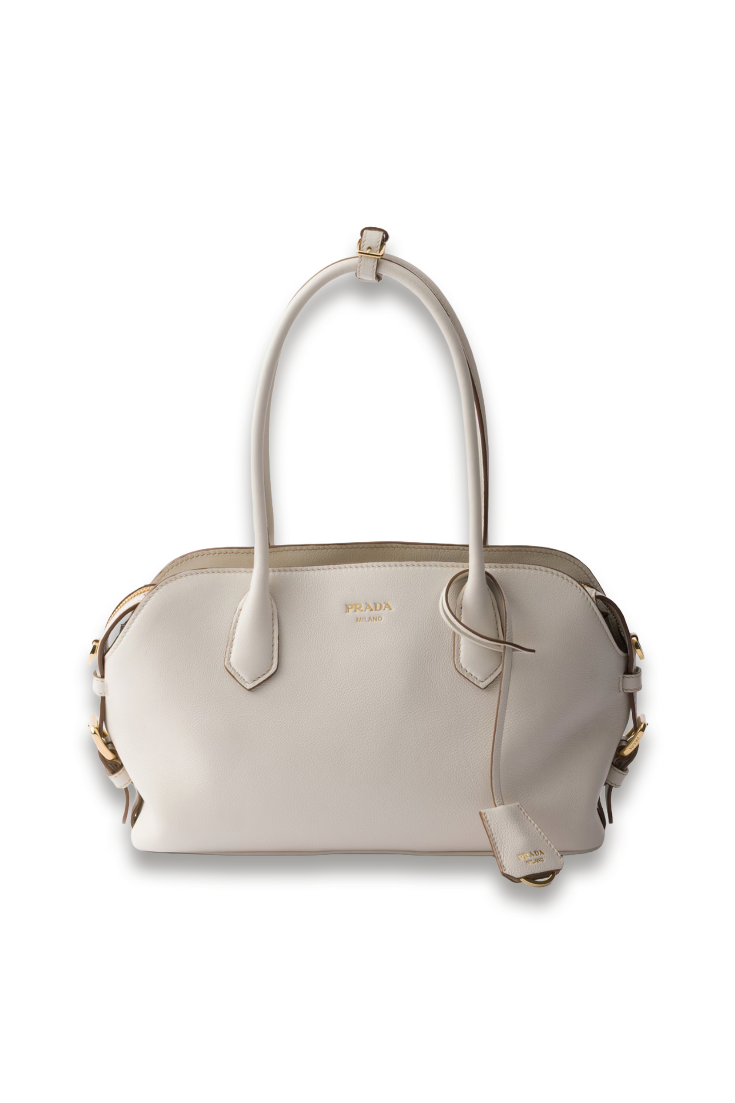 Prada Signet Medium Leather Tote Bag