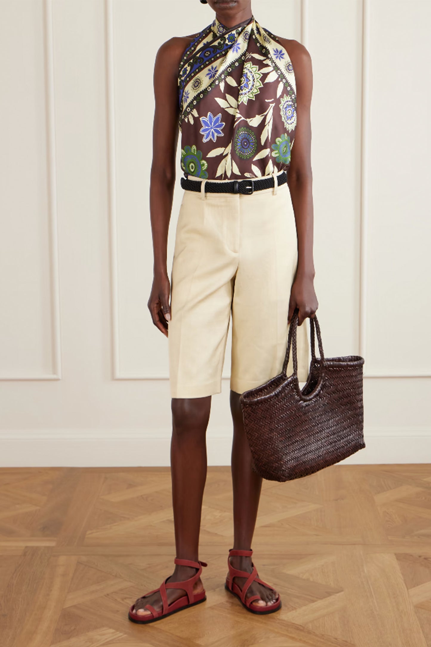 Jasper Printed Silk-twill Scarf