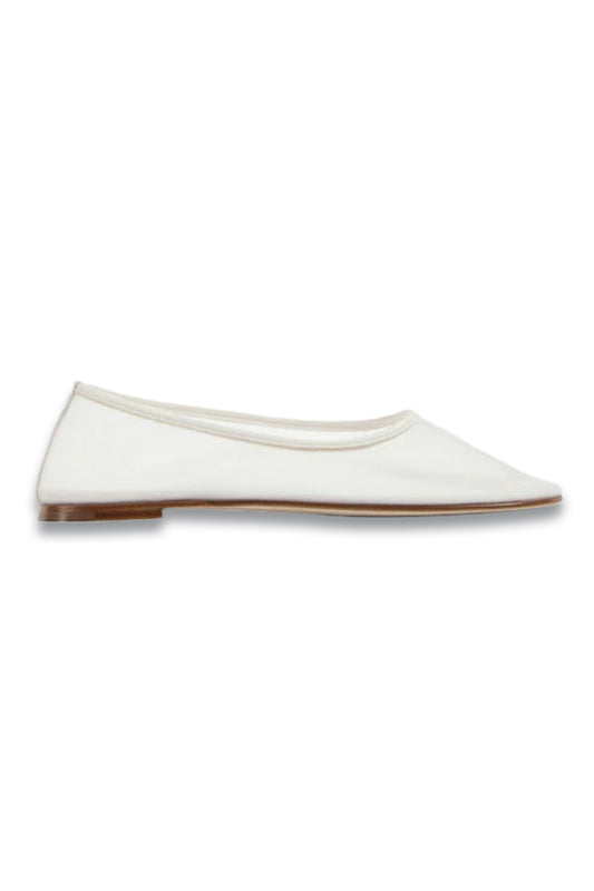 Balla Mesh Ballerina Flat, White