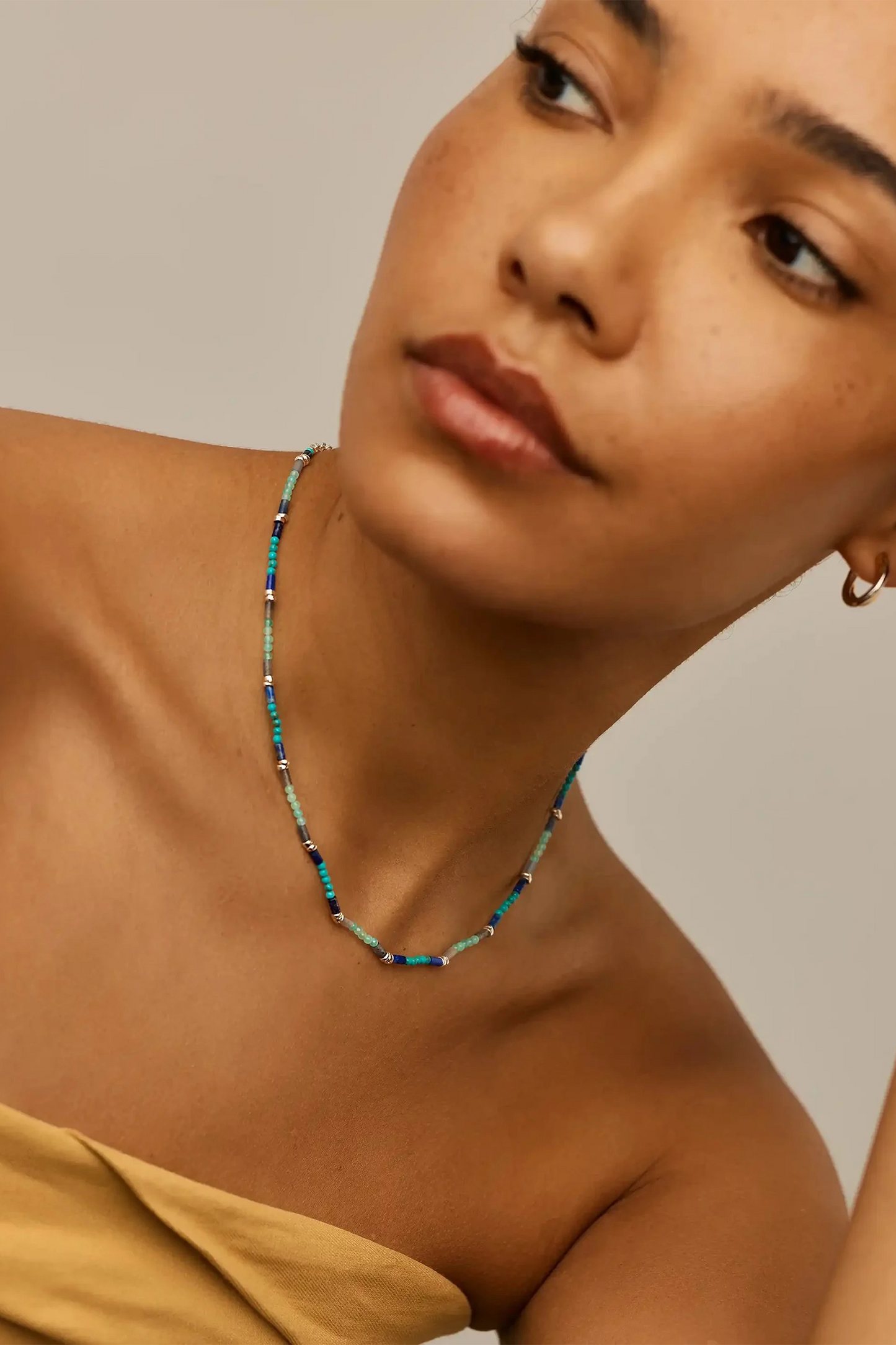 Beaded Gemstone Choker