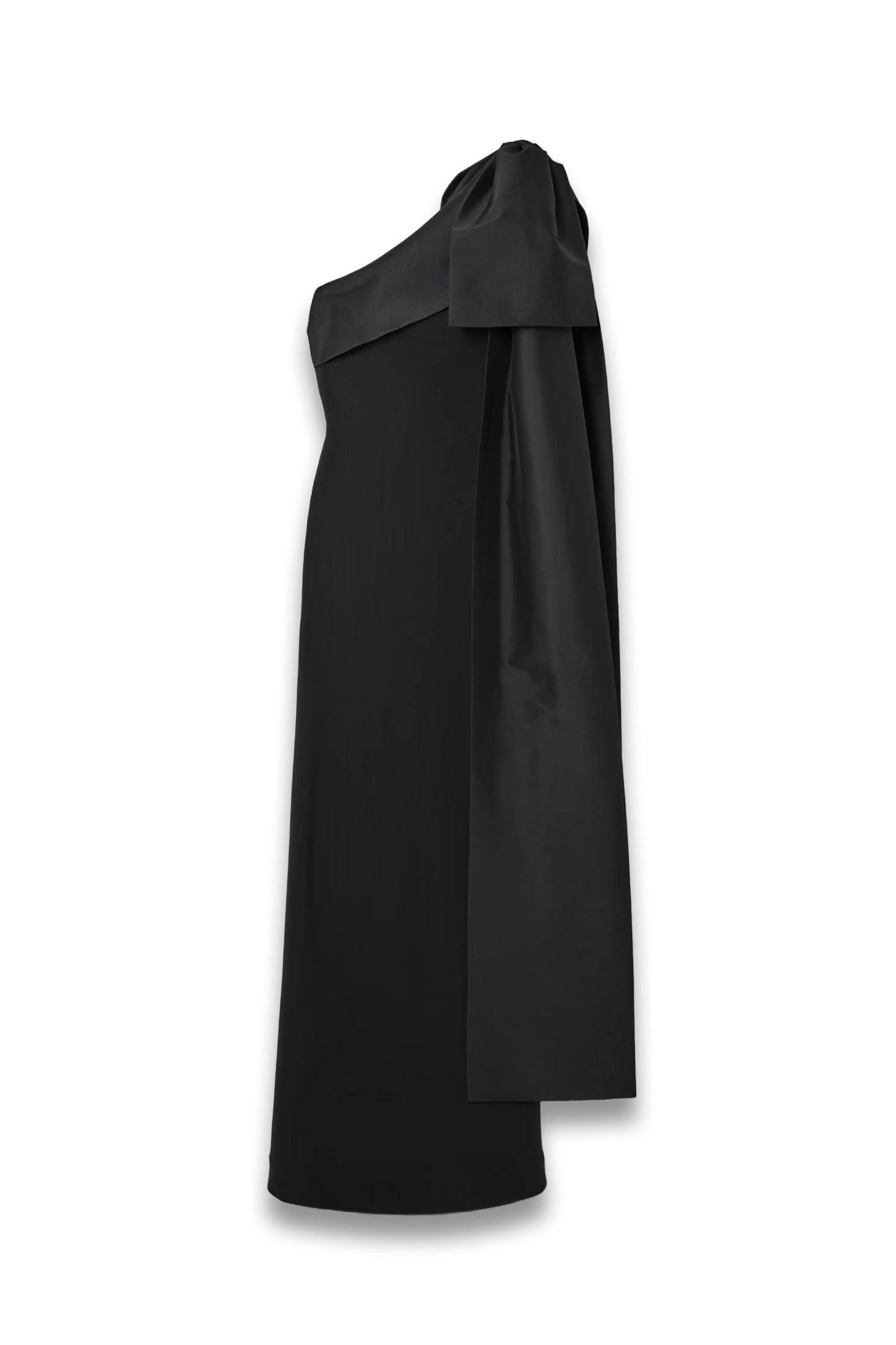 Adrian One-shoulder Bow-detailed Crepe and Taffeta Gown