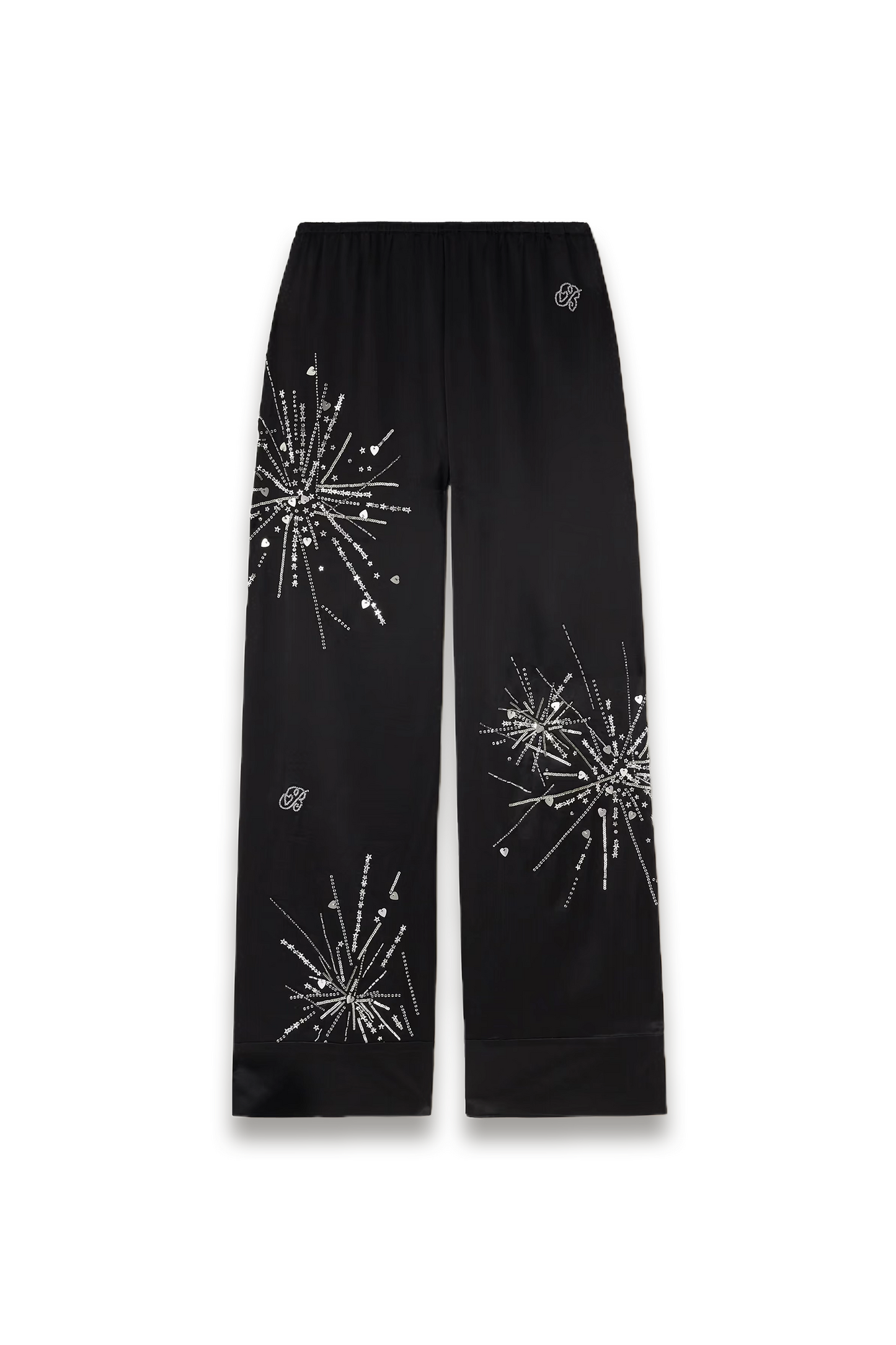 Louis Sequin-Embellished Silk-Blend Satin Pajama Pants