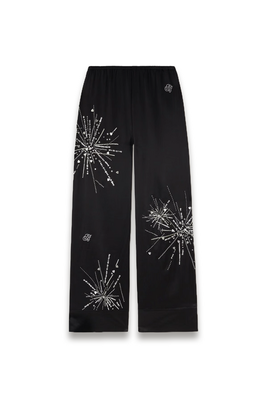 Louis Sequin-Embellished Silk-Blend Satin Pajama Pants
