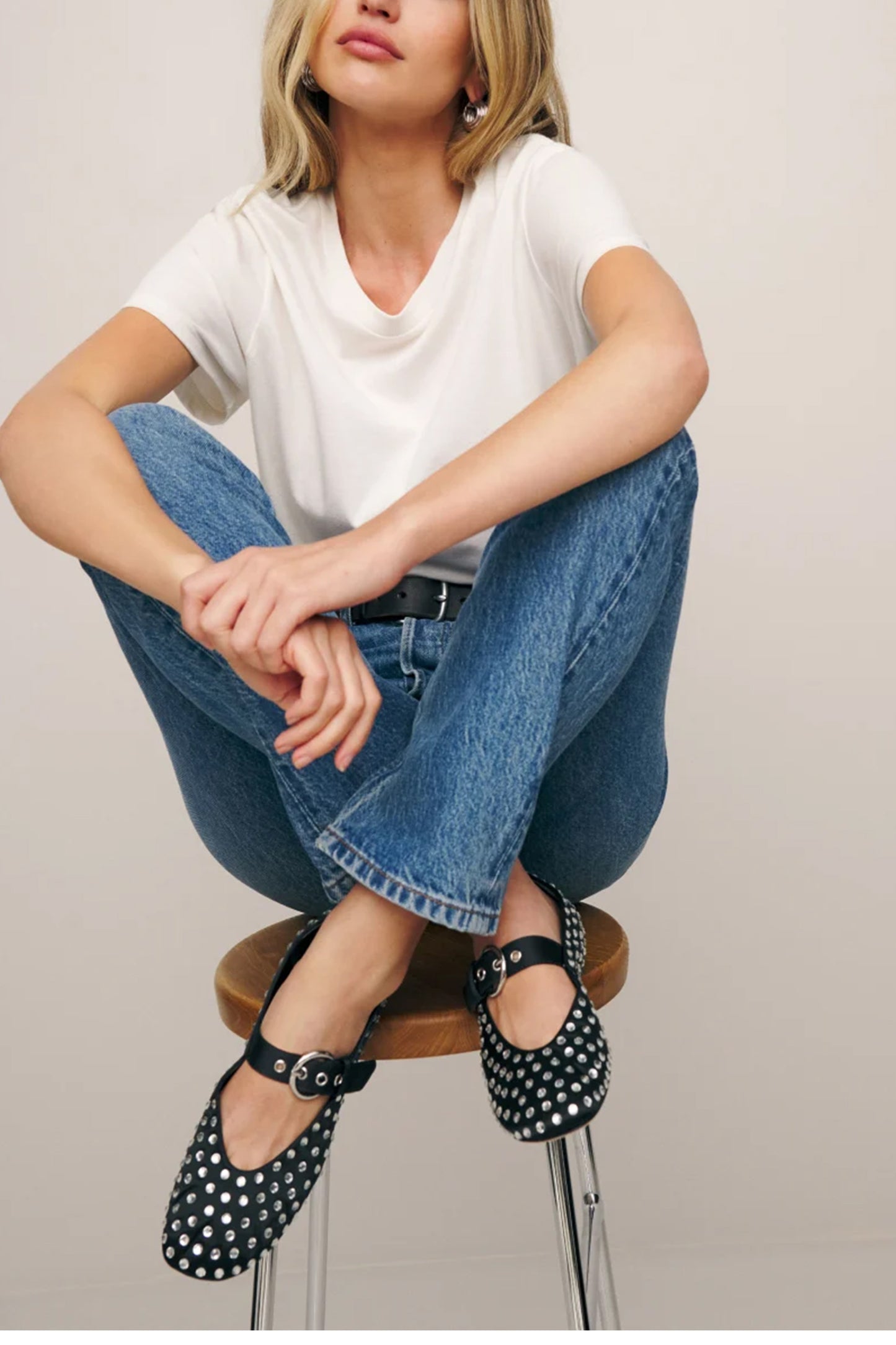 Bethany Ballet Flat with Studs